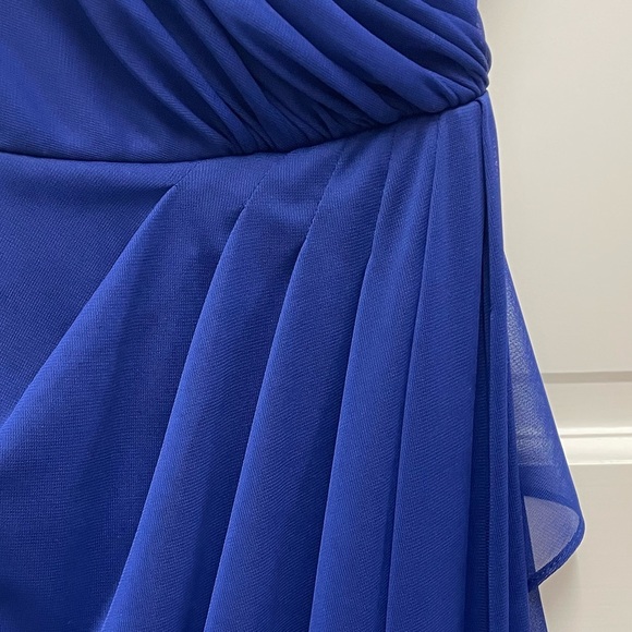 Xscape One Shoulder Gown Prom Dress Sz 2 in Royal Blue - Picture 9 of 10